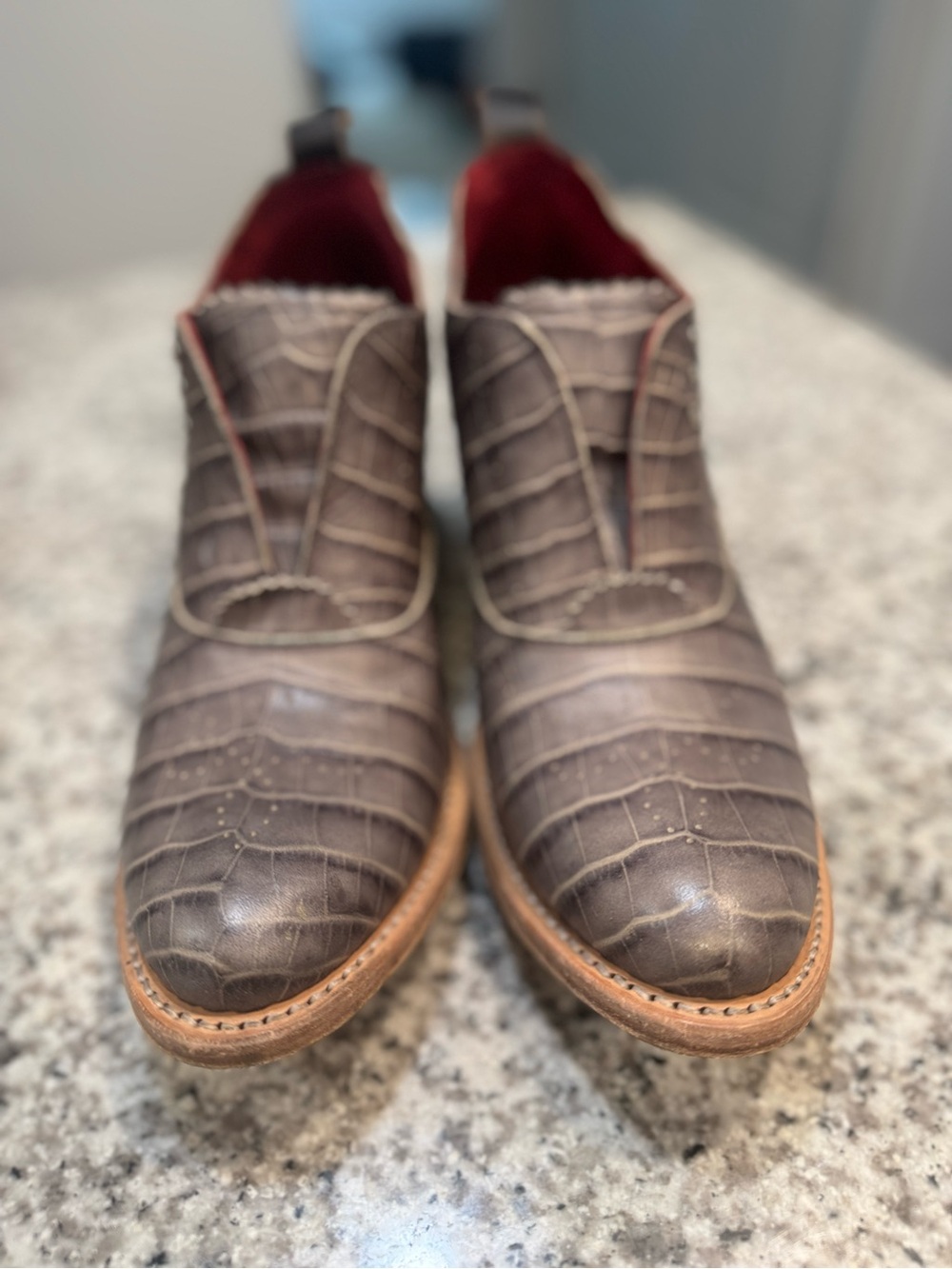 Freebird by Steven Sadie Croc-Embossed Ankle Booties